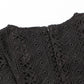 Robe mi-longue à col rond et manches courtes, nouvelle mode printemps, coutures en dentelle, taille fine