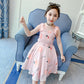 Jupe princesse d'été pour fille, gilet à bretelles, robe longue