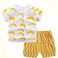 Baby Thin Cotton Suit Boys And Girls Short-sleeved Shorts Two-piece Suit
