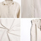 Single-breasted Cardigan Loose Top High Waist Shorts Two-Piece Set