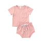 Ensemble 2 pièces pour garçon, chemise et short, pour bébé et enfant, été