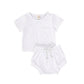 Ensemble 2 pièces pour garçon, chemise et short, pour bébé et enfant, été