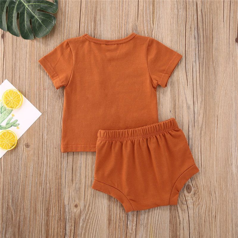 Ensemble 2 pièces pour garçon, chemise et short, pour bébé et enfant, été