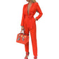 Women's Fashion Solid Color Tie Deep V Jumpsuit