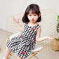 Robe d'été style occidental pour enfants, jupe filet rouge pour petite fille