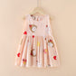 Robe d'été style occidental pour enfants, jupe filet rouge pour petite fille