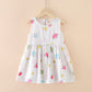 Robe d'été style occidental pour enfants, jupe filet rouge pour petite fille