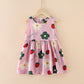 Robe d'été style occidental pour enfants, jupe filet rouge pour petite fille