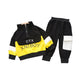 Nouveau costume pour enfants printemps et automne coréen hommes et femmes enfants sport lettre costume couture manches longues deux pièces costume marée