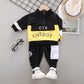 Nouveau costume pour enfants printemps et automne coréen hommes et femmes enfants sport lettre costume couture manches longues deux pièces costume marée
