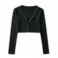 High Waist Slimming All Match Super Short top Bottoming Shirt
