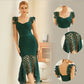 Dress Green Solid Color Suspender Skirt Dress Explosive Bandage Skirt
