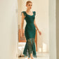 Dress Green Solid Color Suspender Skirt Dress Explosive Bandage Skirt