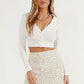 High Waist Slimming All Match Super Short top Bottoming Shirt