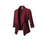 Pure Color Casual Cardigan Women's Small Suit