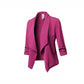 Pure Color Casual Cardigan Women's Small Suit