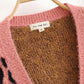 Loose Knit Cardigan Sweater Jacket Short Vest Two-piece Set