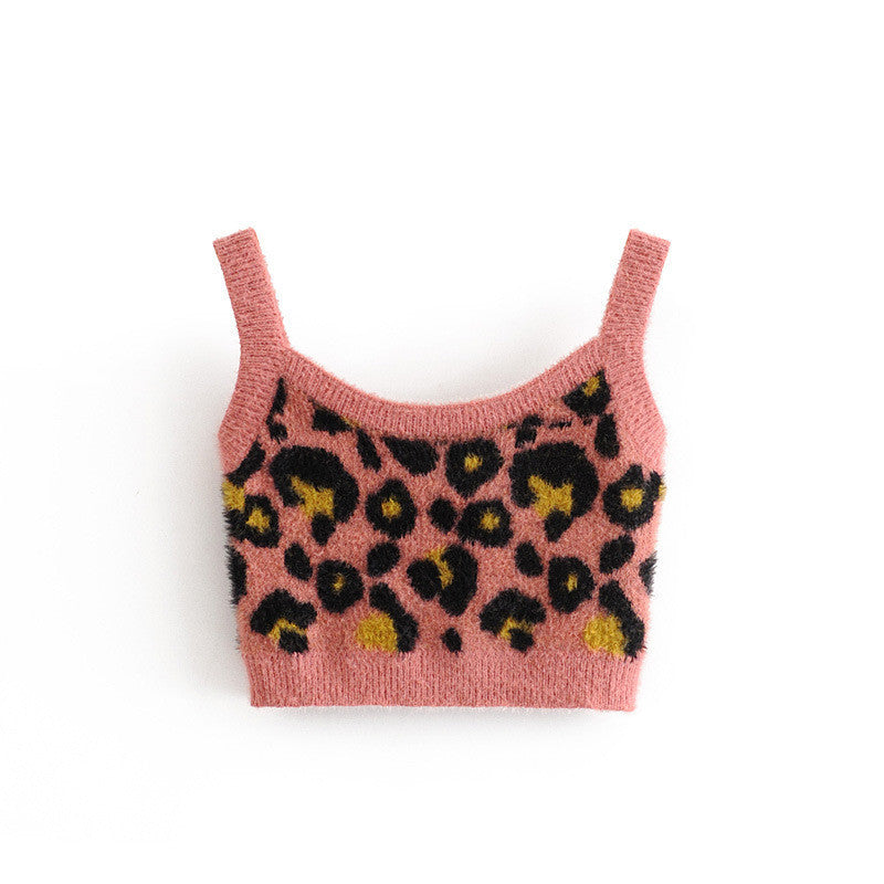 Loose Knit Cardigan Sweater Jacket Short Vest Two-piece Set