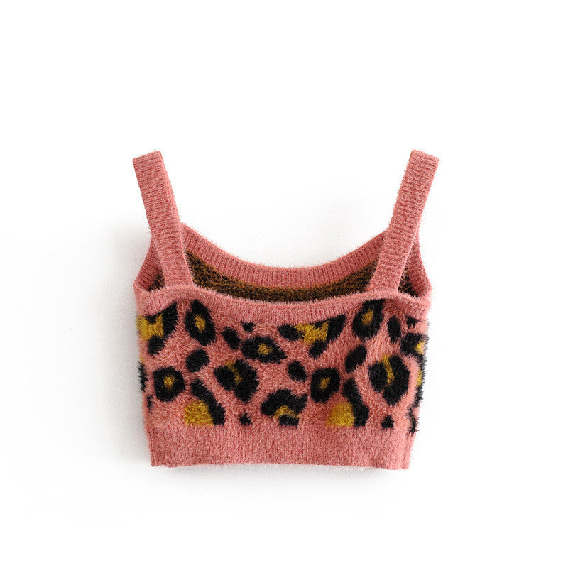 Loose Knit Cardigan Sweater Jacket Short Vest Two-piece Set