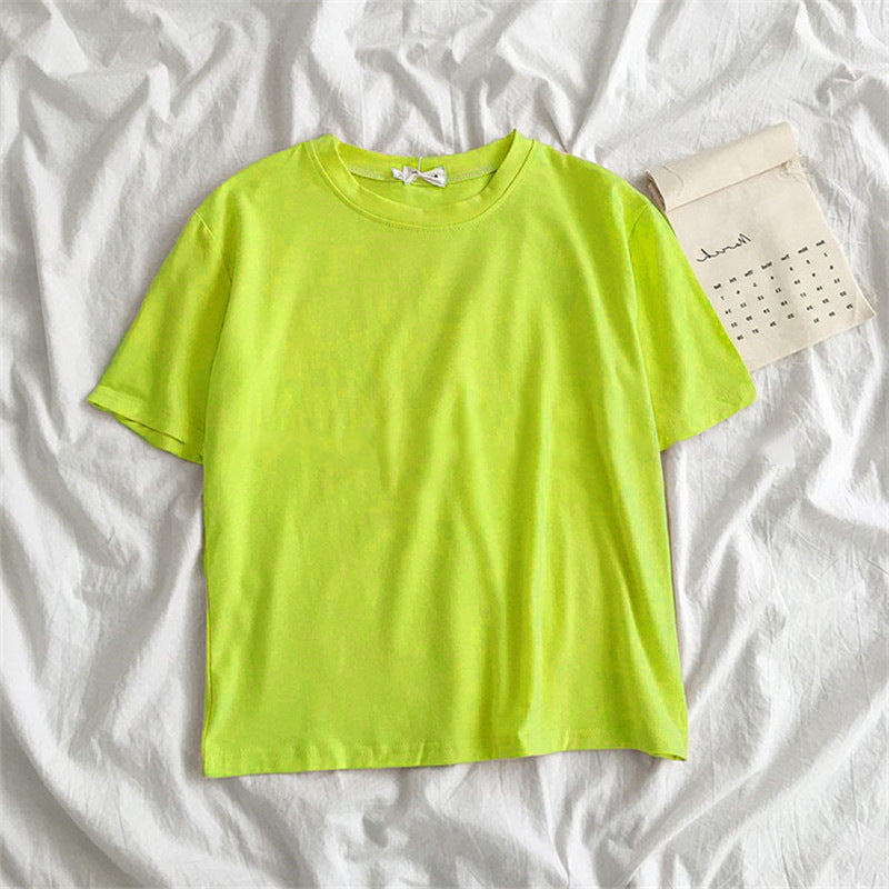 Nouveaux vêtements pour femmes, haut ample à manches mi-longues, couleur unie, multifonctionnel, pour étudiantes coréennes