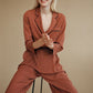 Loose Western Style Double-breasted Fashion Printed Jumpsuit Women