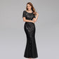 Large Size Evening Dress Trade Pearl Mesh Fishtail