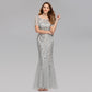 Large Size Evening Dress Trade Pearl Mesh Fishtail