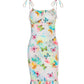 Butterfly Print Strapless Ttube Top English Halter Dress