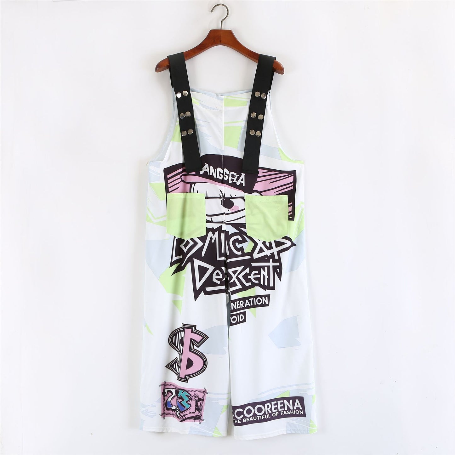 Salopette une pièce à bretelles pour femme, grande taille, de marque tendance, style hip-hop