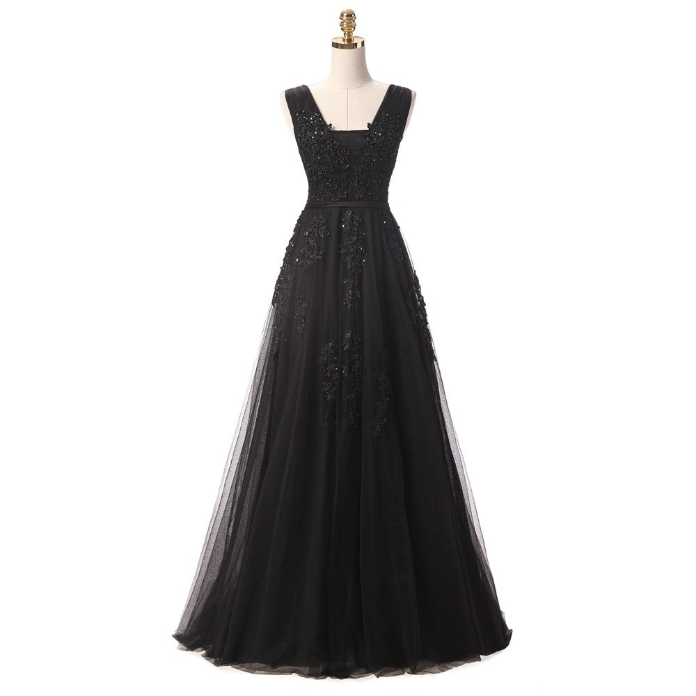Robe de soirée longue dos nu sexy SSYFashion, robe de soirée élégante en dentelle verte à col en V pour la mariée