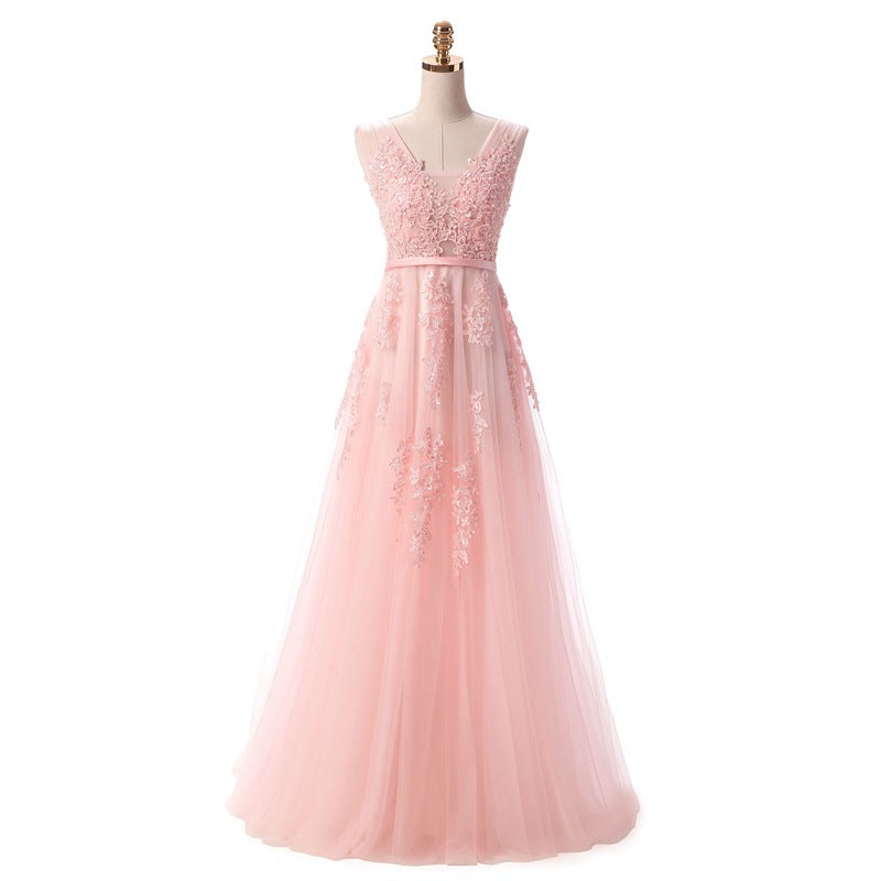 Robe de soirée longue dos nu sexy SSYFashion, robe de soirée élégante en dentelle verte à col en V pour la mariée