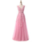 Robe de soirée longue dos nu sexy SSYFashion, robe de soirée élégante en dentelle verte à col en V pour la mariée