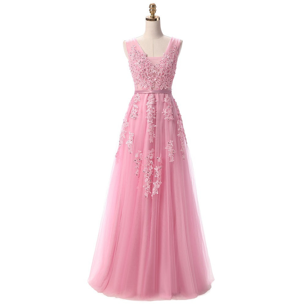Robe de soirée longue dos nu sexy SSYFashion, robe de soirée élégante en dentelle verte à col en V pour la mariée