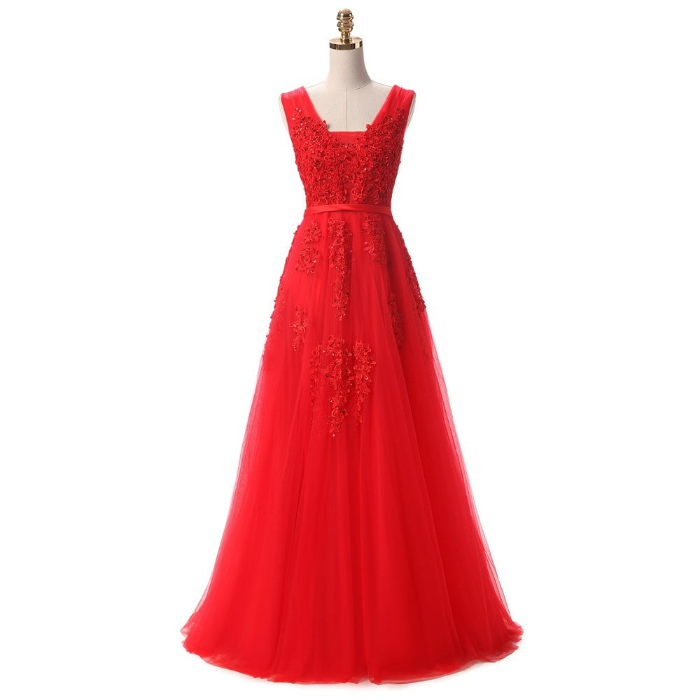 Robe de soirée longue dos nu sexy SSYFashion, robe de soirée élégante en dentelle verte à col en V pour la mariée