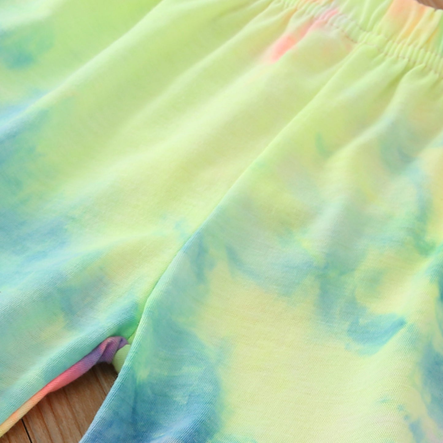 Tie-Dye Print Round Collar