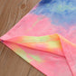 Tie-Dye Print Round Collar