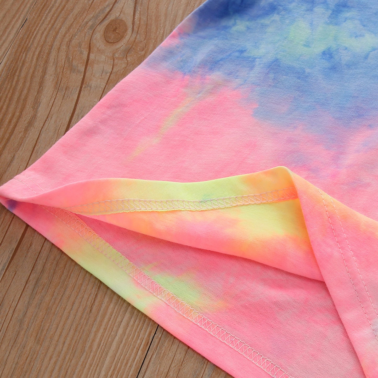 Tie-Dye Print Round Collar