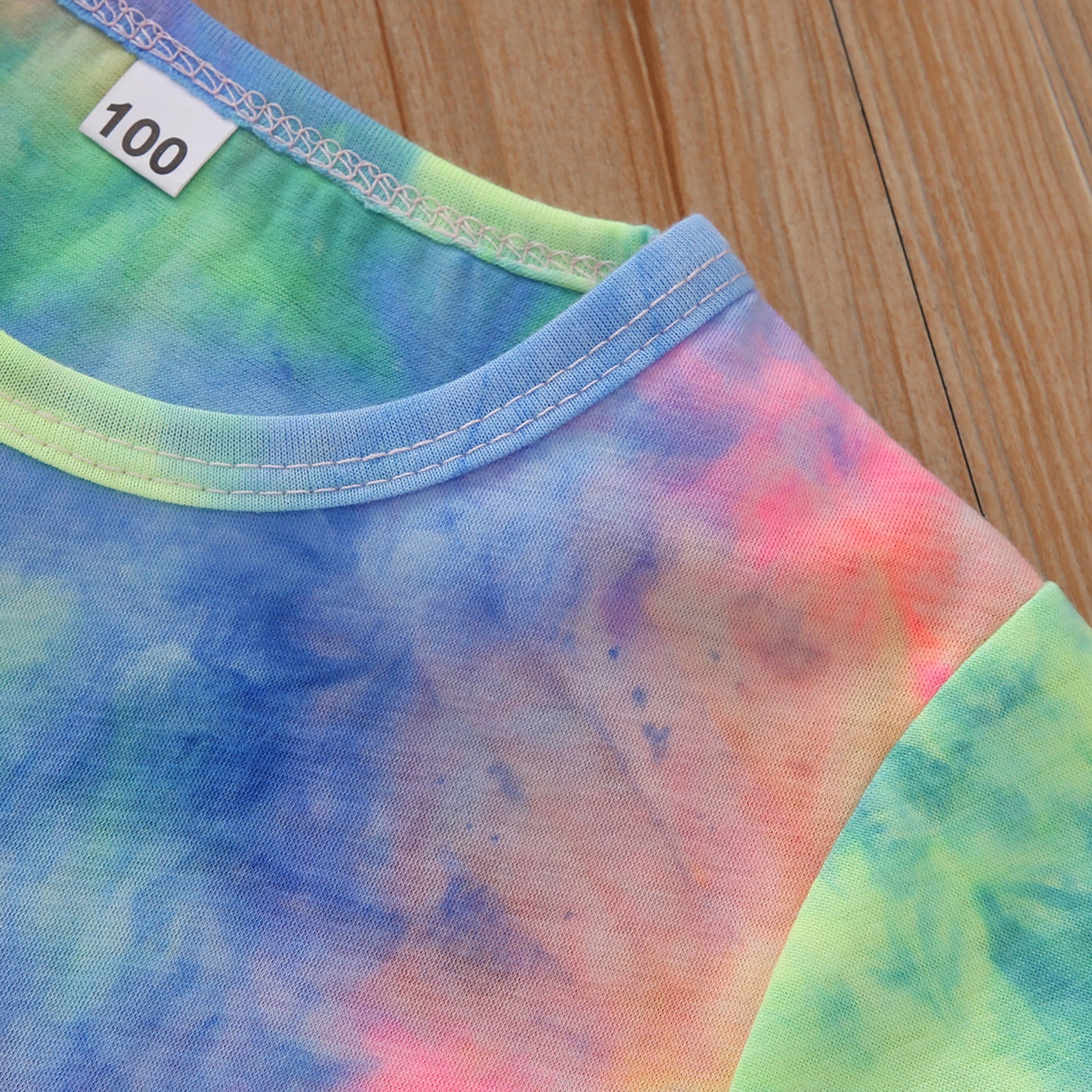 Tie-Dye Print Round Collar