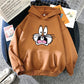Hooded Sweater New Korean Couple'S Hoodie Front And Back Thickened Printed Top Winter Coat 250G