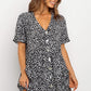 Summer Women Mini Dresses Spring Short Sleeve Dot Printed