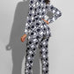 European And American Temperament Women's Printed Trouser Suit Jacket