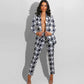 European And American Temperament Women's Printed Trouser Suit Jacket