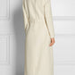 Lapel Temperament Lace Up Slim And Long Coat Women's Solid Color Cashmere Coat