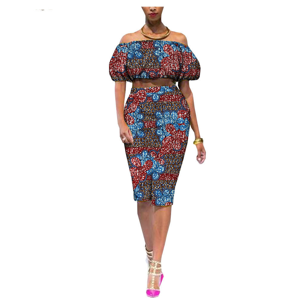 African Ethnic Printing Batik Cotton Two-piece AFRIPRIDE