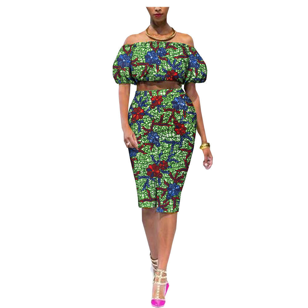 African Ethnic Printing Batik Cotton Two-piece AFRIPRIDE