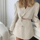 Fashion Two-Piece Suit With One-Piece Wrap A-Line Skirt