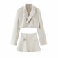 Fashion Two-Piece Suit With One-Piece Wrap A-Line Skirt