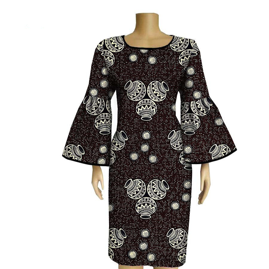 Batik Printed Cotton Ladies Fashion Banquet Dress