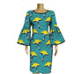 Batik Printed Cotton Ladies Fashion Banquet Dress