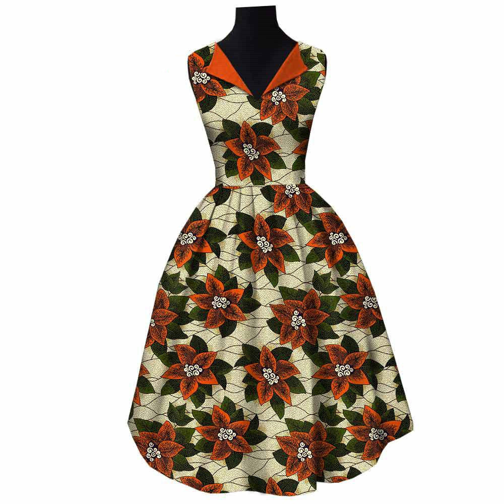 Robe nationale africaine en coton batik